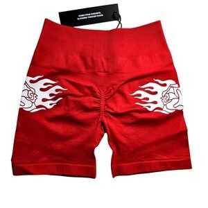 Civil Regime Deep Red  Kelly‎ Seamless Shorts XS